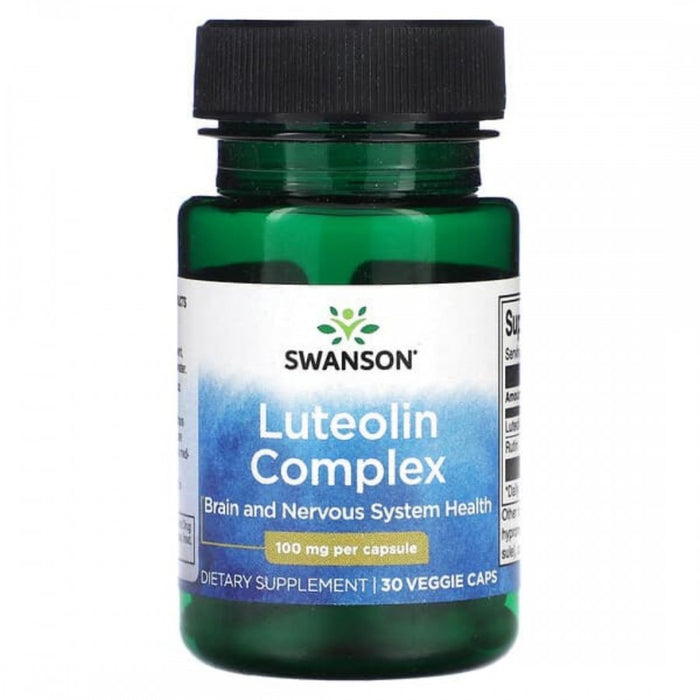 Swanson Luteolin Complex for Brain and Nervous System Health, 100mg 30 veggie caps - The Health Shop