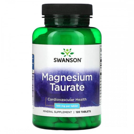 Swanson Magnesium Taurate 100mg 120 tablets for Cardiovascular Health - The Health Shop