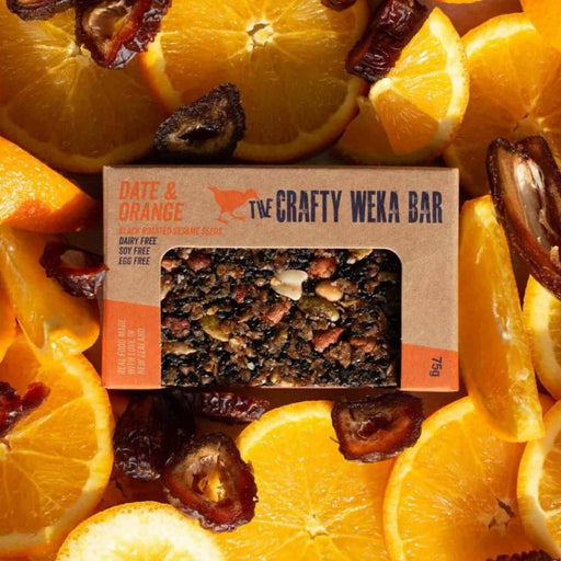 The Crafty Weka Bar - Date & Orange 75g - The Health Shop