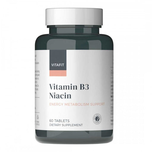 Vitafit Vitamin B3 Niacin for Energy Metabolism Support, 100mg 60 tablets - The Health Shop