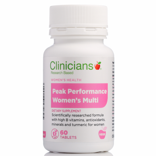 Clinicians Peak Performance Women's Multi 60tabs - The Health Shop