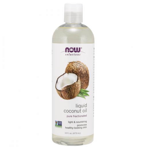 NOW Pure Fractionated Liquid Coconut Oil 473ml - The Health Shop