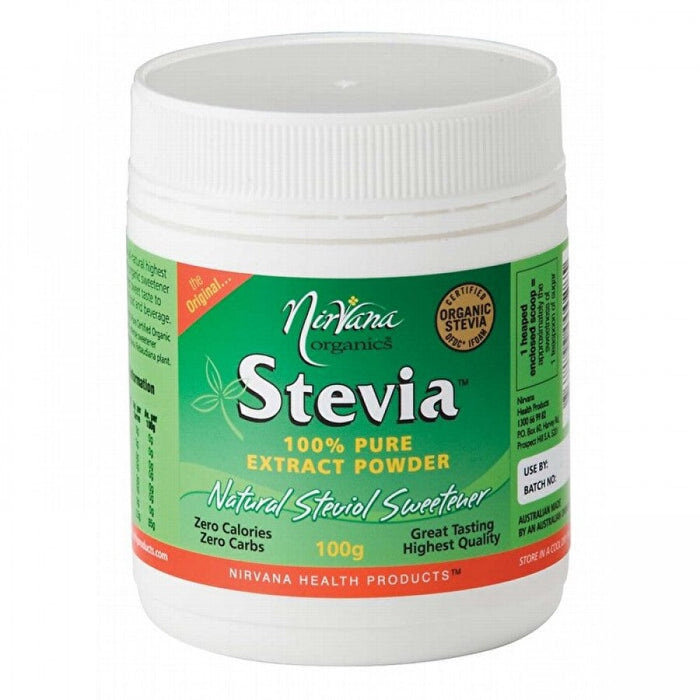 Nirvana Organics Stevia, Powder 100g