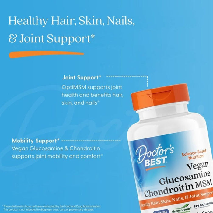 Doctor's Best Vegan Glucosamine Chondroitin MSM 120 veggie caps