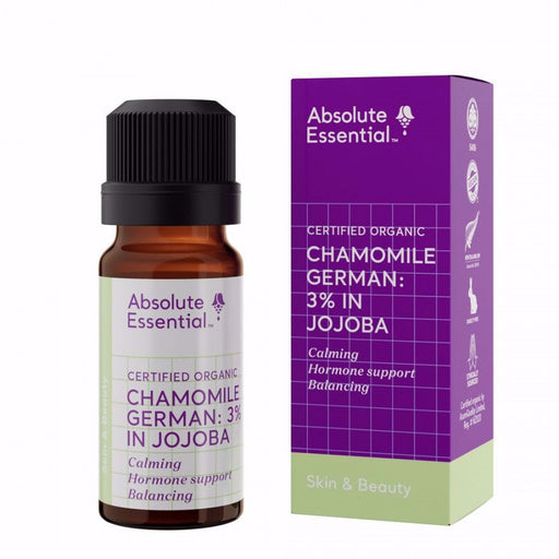 Absolute Essential organic chamomile essential oil in jojoba for calming and hormone support