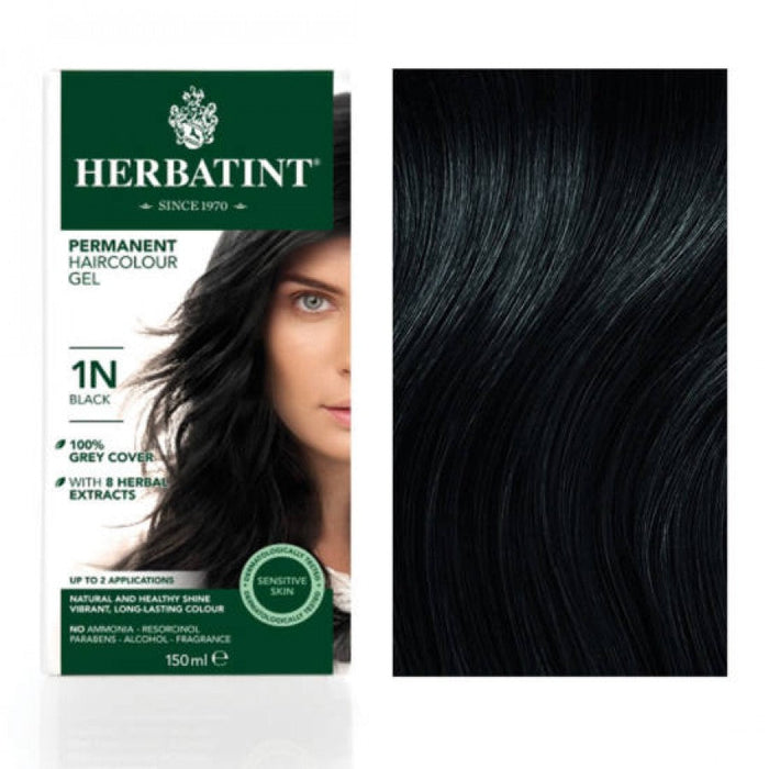 Herbatint Permanent Hair Colour Gel - N Tones: 1N Black