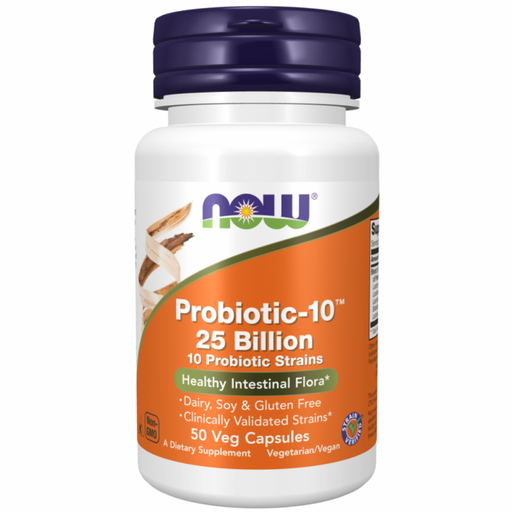 NOW Probiotic-10 25 Billion 50vcaps - The Health Shop