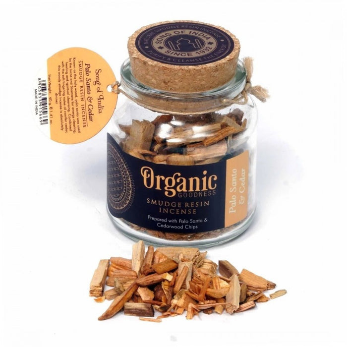Organic Goodness Smudge Resin Incense - Palo Santo & Cedar