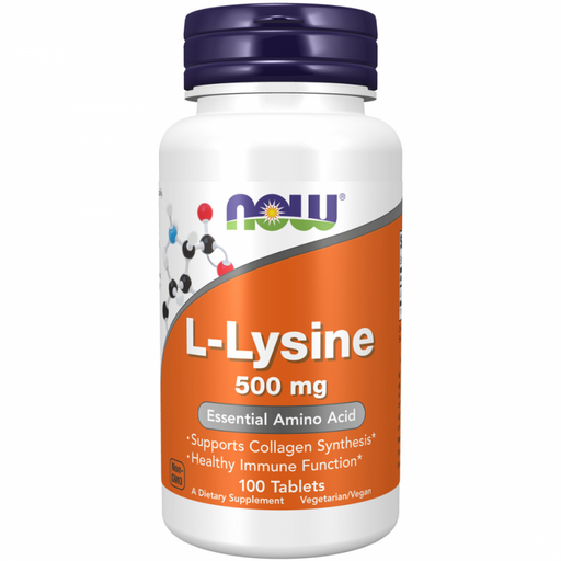 NOW L-Lysine 500mg 100tabs - The Health Shop