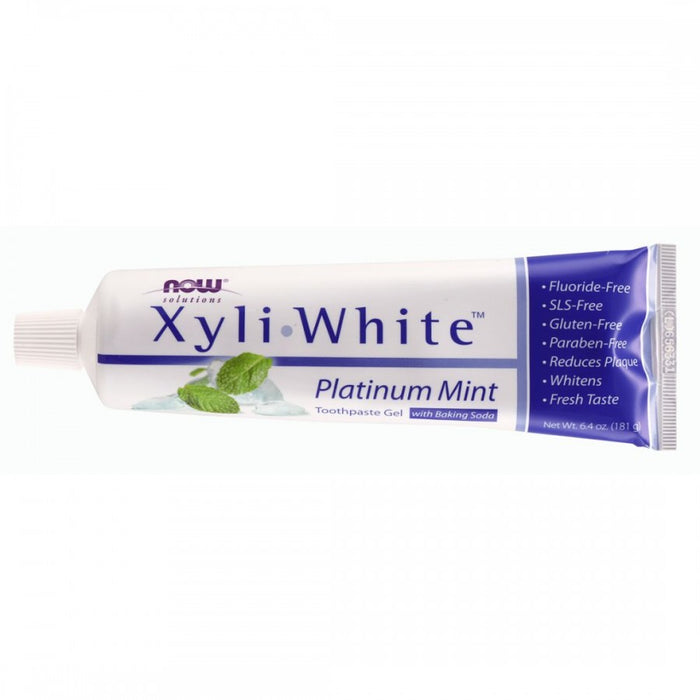 NOW Xyliwhite Platinum Mint Toothpaste Gel with Baking Soda