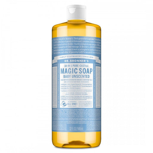 Dr. Bronner's Pure-Castile Magic Soap, Baby Unscented 946ml