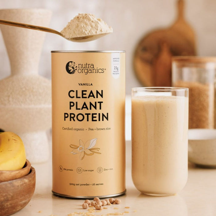 Nutra Organics Clean Plant Protein - Vanilla 500g