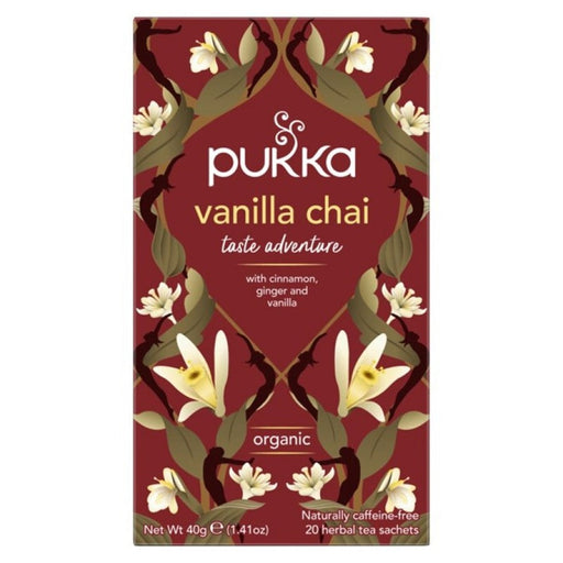 Pukka Vanilla Chai 20 herbal tea sachets - The Health Shop