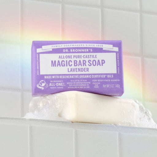 Dr. Bronner's Pure-Castile Magic Bar Soap 140g, Lavender
