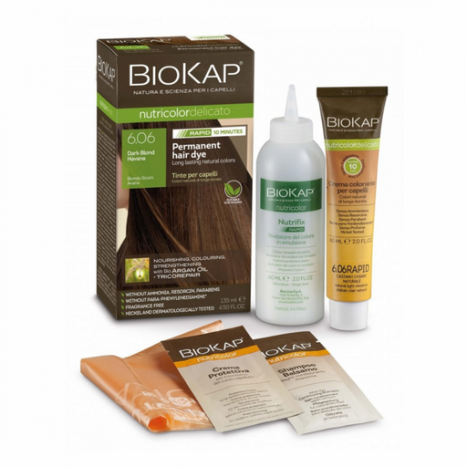 BioKap Nutricolor Delicato RAPID 6.06 Dark Blond Havana - The Health Shop