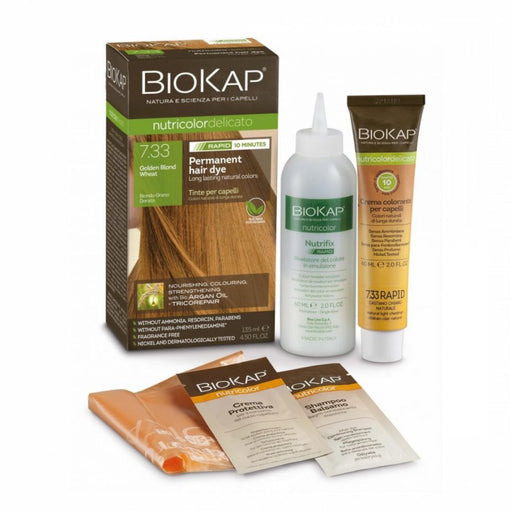 BioKap Nutricolor Delicato RAPID 7.33 Golden Blond Wheat - The Health Shop