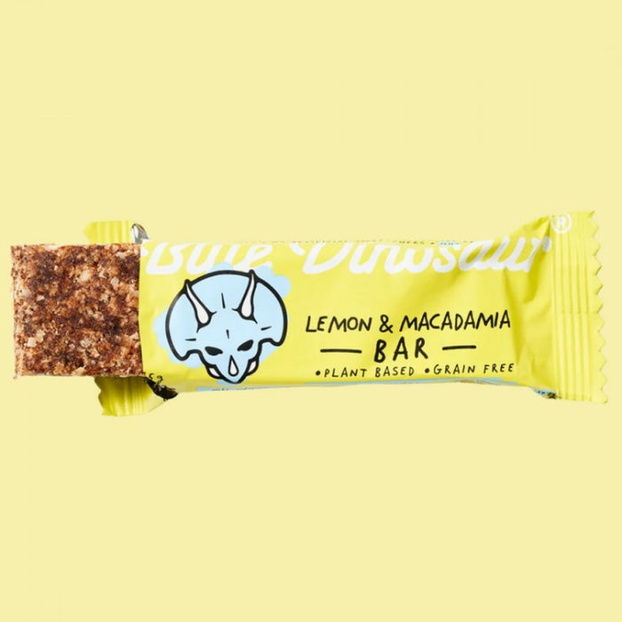 Blue Dinosaur Lemon and Macadamia Paleo, grain-free, plant-based, Snack Bar 45g - The Health Shop