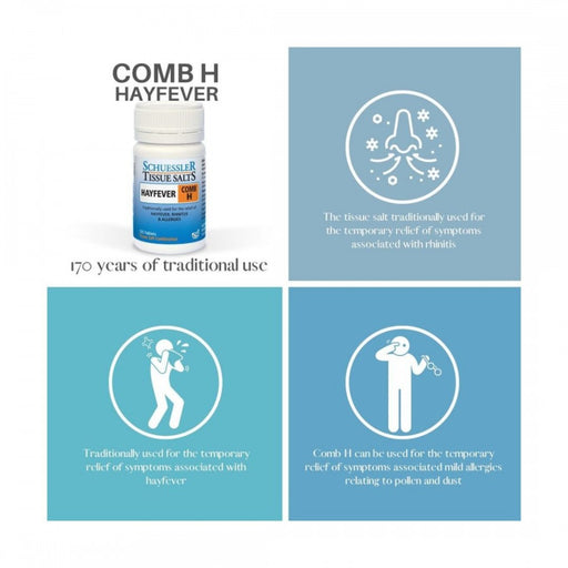 Schuessler Tissue Salts Comb H - HAYFEVER - 125tabs