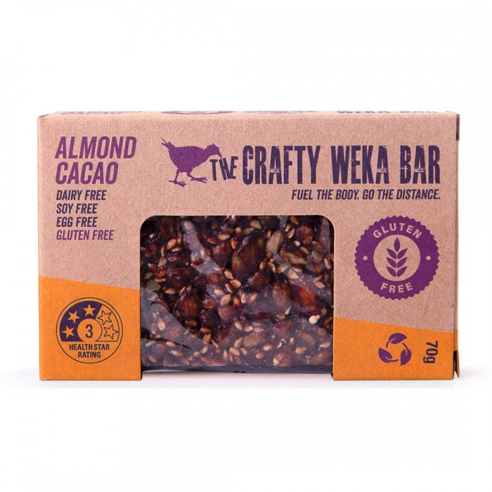 The Crafty Weka Bar - GF Almond Cacao 70g - The Health Shop