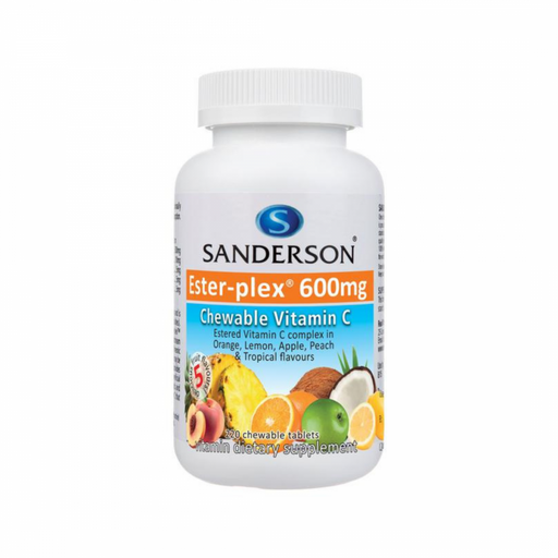 Sanderson Ester-Plex 600mg Vitamin C 220 chewable tablets, Assorted Fruit Flavour - The Health Shop