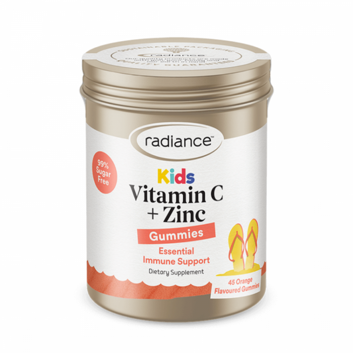 Radiance Kids Vitamin C + Zinc Gummies 45 orange flavour