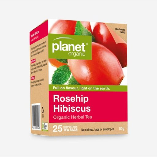 Planet Organic Rosehip Hibiscus Tea 25 bags - The Health Shop