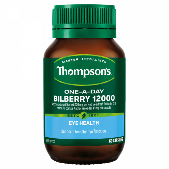 Thompson's One-A-Day Bilberry 12000 30caps - The Health Shop