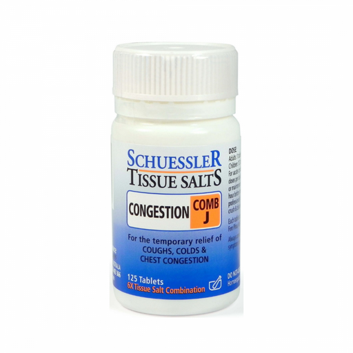 Schuessler Tissue Salts Comb J - CONGESTION - 125tabs - The Health Shop