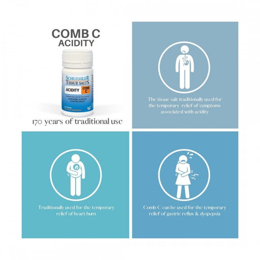 Schuessler Tissue Salts Comb C - ACIDITY - 125tabs