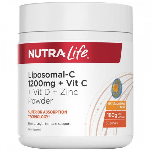 Nutra-Life Liposomal-C 1200mg + Vit C + Vit D + Zinc 180g powder