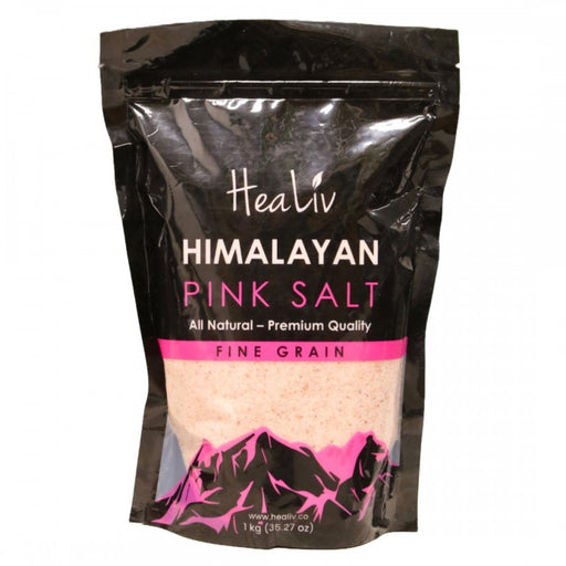 HeaLiv Himalayan Pink Salt, Fine Grain 1kg