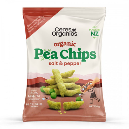 Ceres Organics Organic Pea Chips, Salt & Pepper 100g - The Health Shop