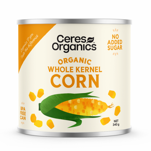 Ceres Organics Organic Whole Kernel Corn 340g - The Health Shop