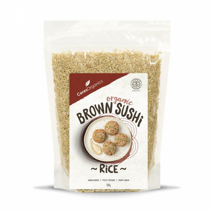 Ceres Organics Sushi Rice, Brown Organic 500g - The Health Shop