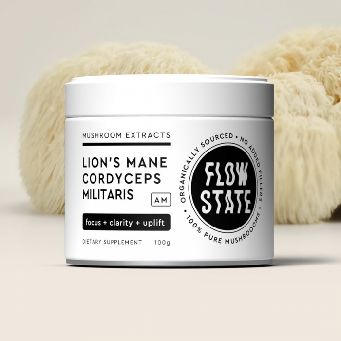 FLOW STATE A.M. Mushroom Blend 100g - The Health Shop