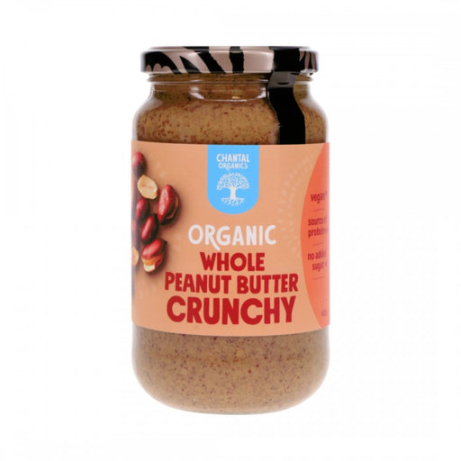 Chantal Organics Organic Whole Peanut Butter, Crunchy 700g - The Health Shop