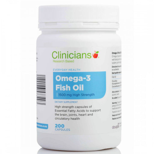 Clinicians Omega-3 Fish Oil 1500mg High Strength 200caps - The Health Shop