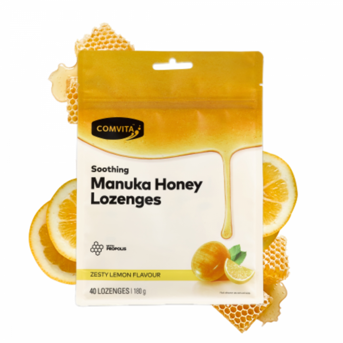 Comvita Manuka Honey Lozenges, Zesty Lemon Flavour - The Health Shop