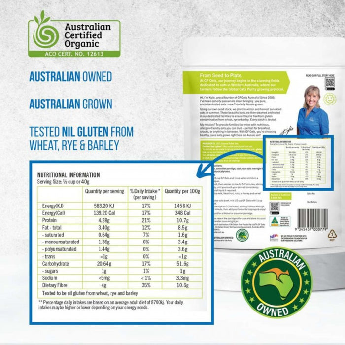 GF Oats Organic Quick Oats 1kg