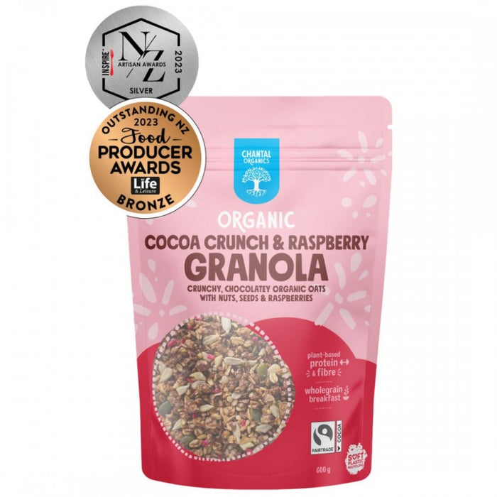 Chantal Organics Organic Cocoa Crunch & Raspberry Granola 600g Food & Drink > Breakfasts