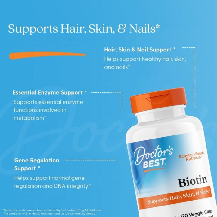 Doctor's Best Biotin 5000mcg 120 veggie caps