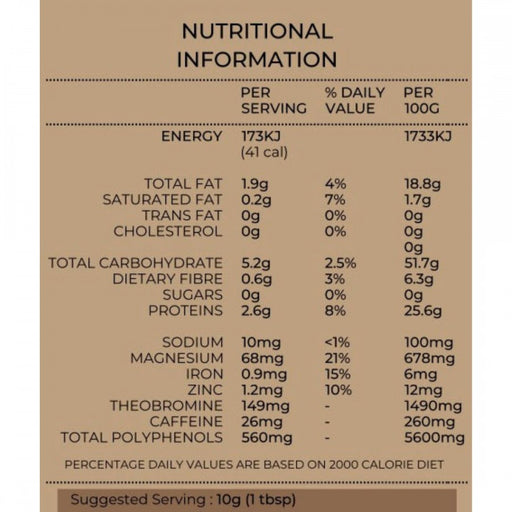 Seleno Health Organic Criollo Raw Cacao Powder 250g refill bag