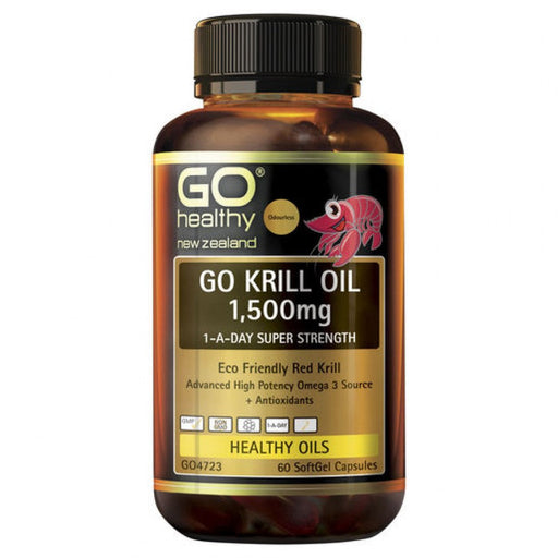 GO Healthy Krill Oil 1,500mg 1-A-Day Super Strength 60caps - The Health Shop