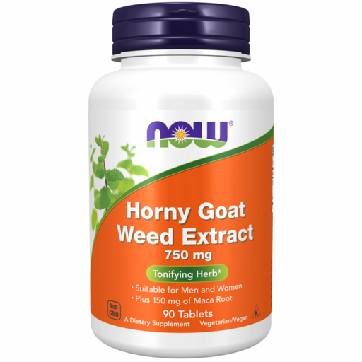 NOW Horny Goat Weed Extract 750mg 90tabs - The Health Shop