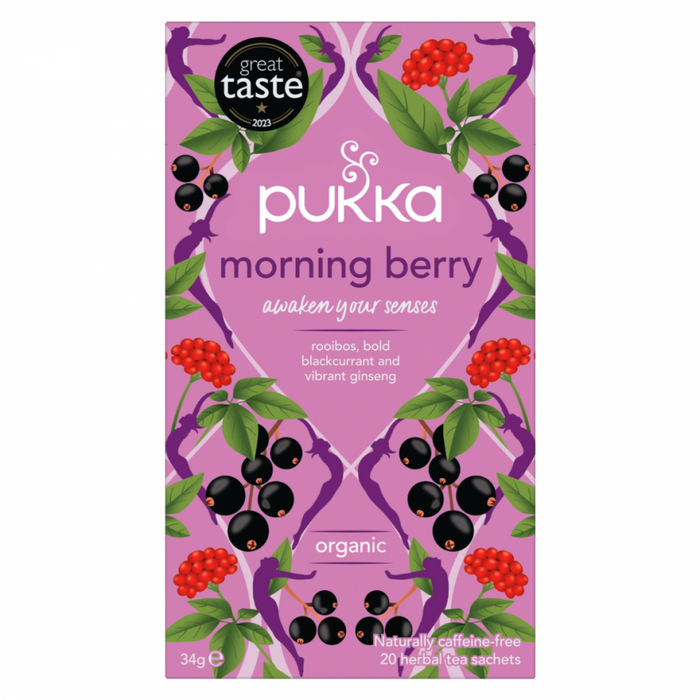 Pukka Morning Berry 20 herbal tea sachets - The Health Shop