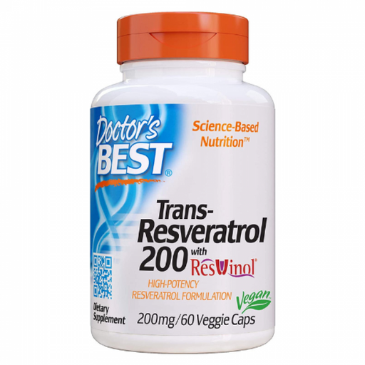 Doctor's Best Trans-Resveratrol 200 with ResVinol 60vcaps - The Health Shop