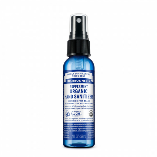 Dr. Bronner's Organic Hand Sanitizer, Peppermint 59ml - The Health Shop