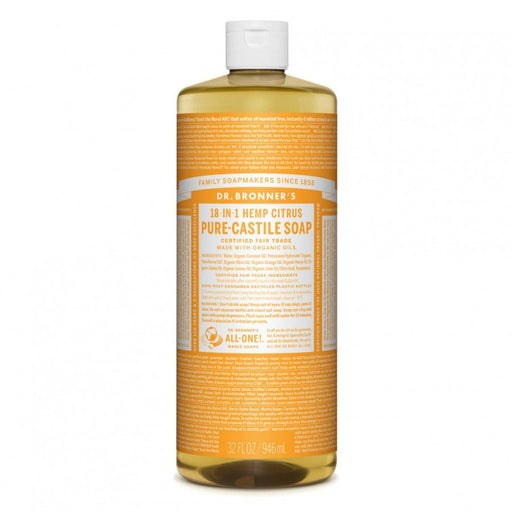 Dr. Bronner's Pure-Castile Liquid Soap, Citrus 946ml - The Health Shop