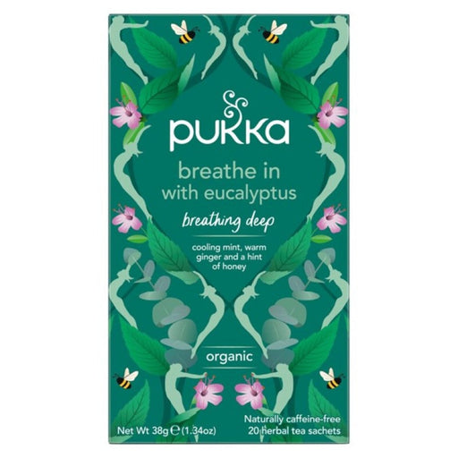 Pukka Breathe In with Eucalyptus 20 herbal tea sachets - The Health Shop