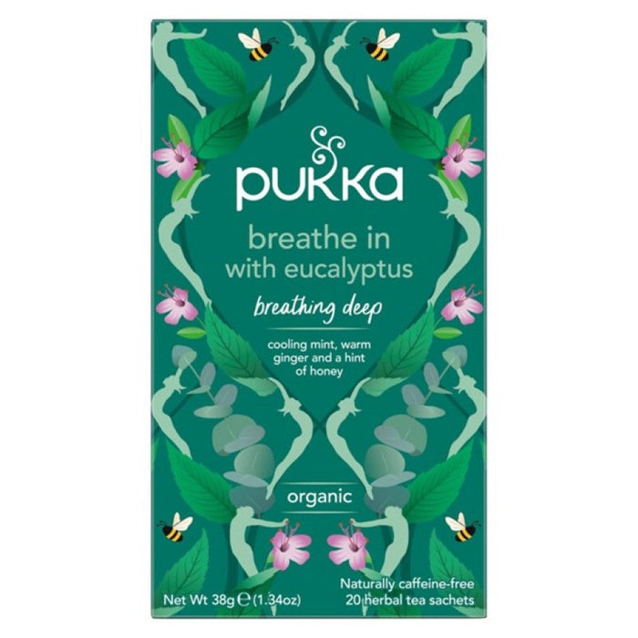 Pukka Breathe In with Eucalyptus 20 herbal tea sachets - The Health Shop